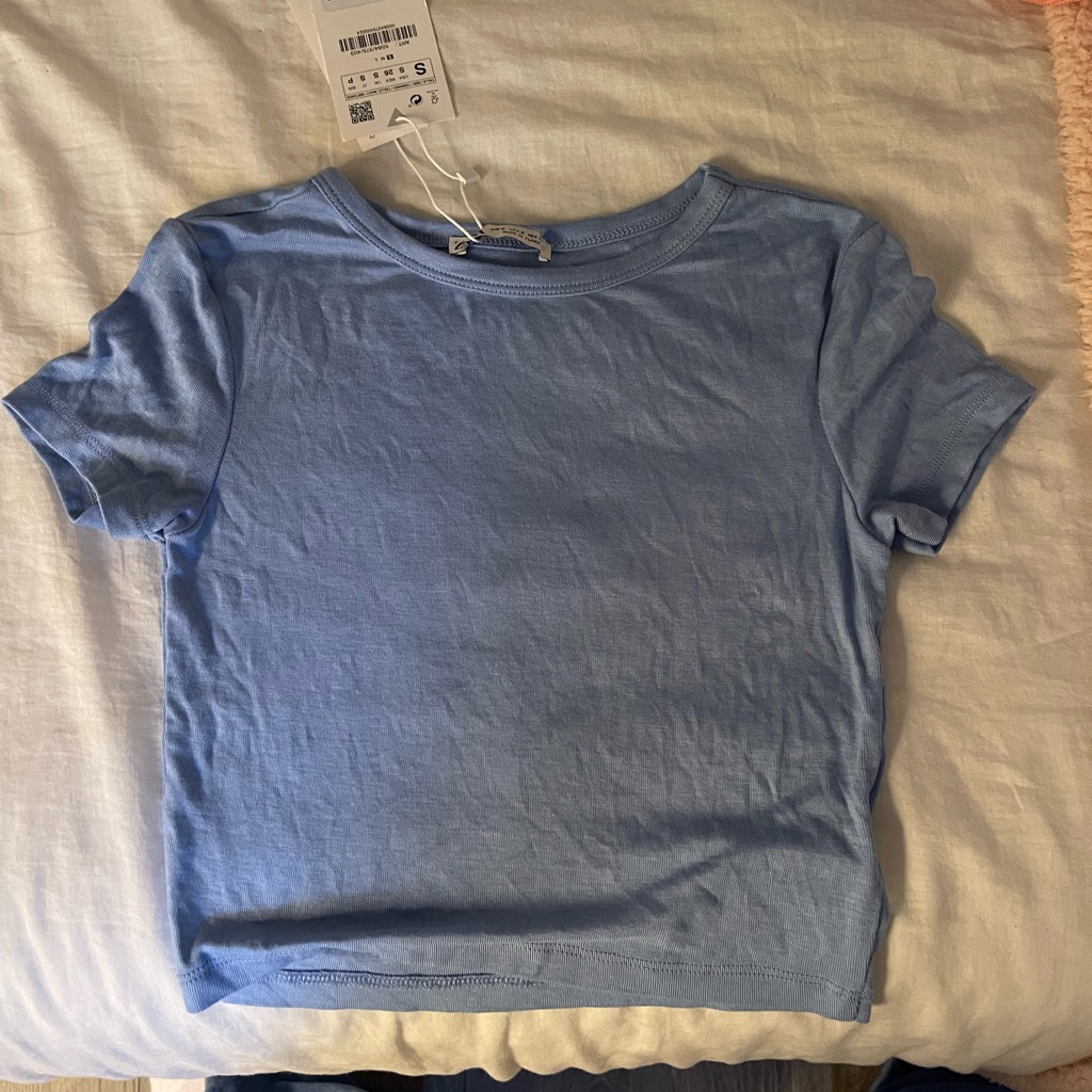 Zara Blue Short Sleeve Tee - New With Tags